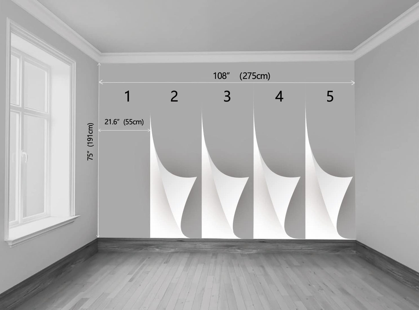 Wall Murals for Bedroom Venice Garden Large Mural Wallpaper Wall Stickers 108''x75''(Not Self-Adhesive)