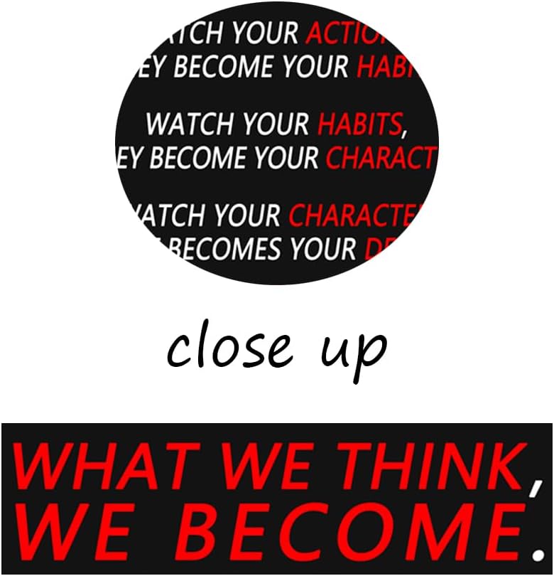 Inspirational Wall Art Home Wall Decor Watch Your Thoughts Motivational Poster Modern Canvas Paintings Prints Wall Artwork Office School Decor Stretched and Framed Ready to Hang [12''Wx 18''H]