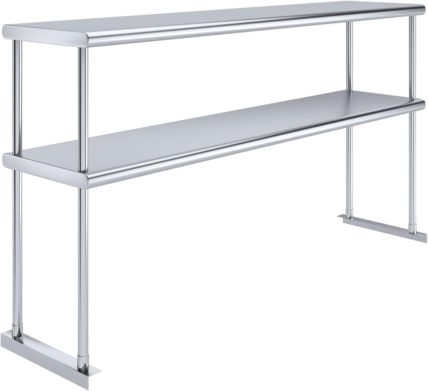 AmGood Double OverShelf Stainless Steel NSF - Many (60" Long x 14" Deep)