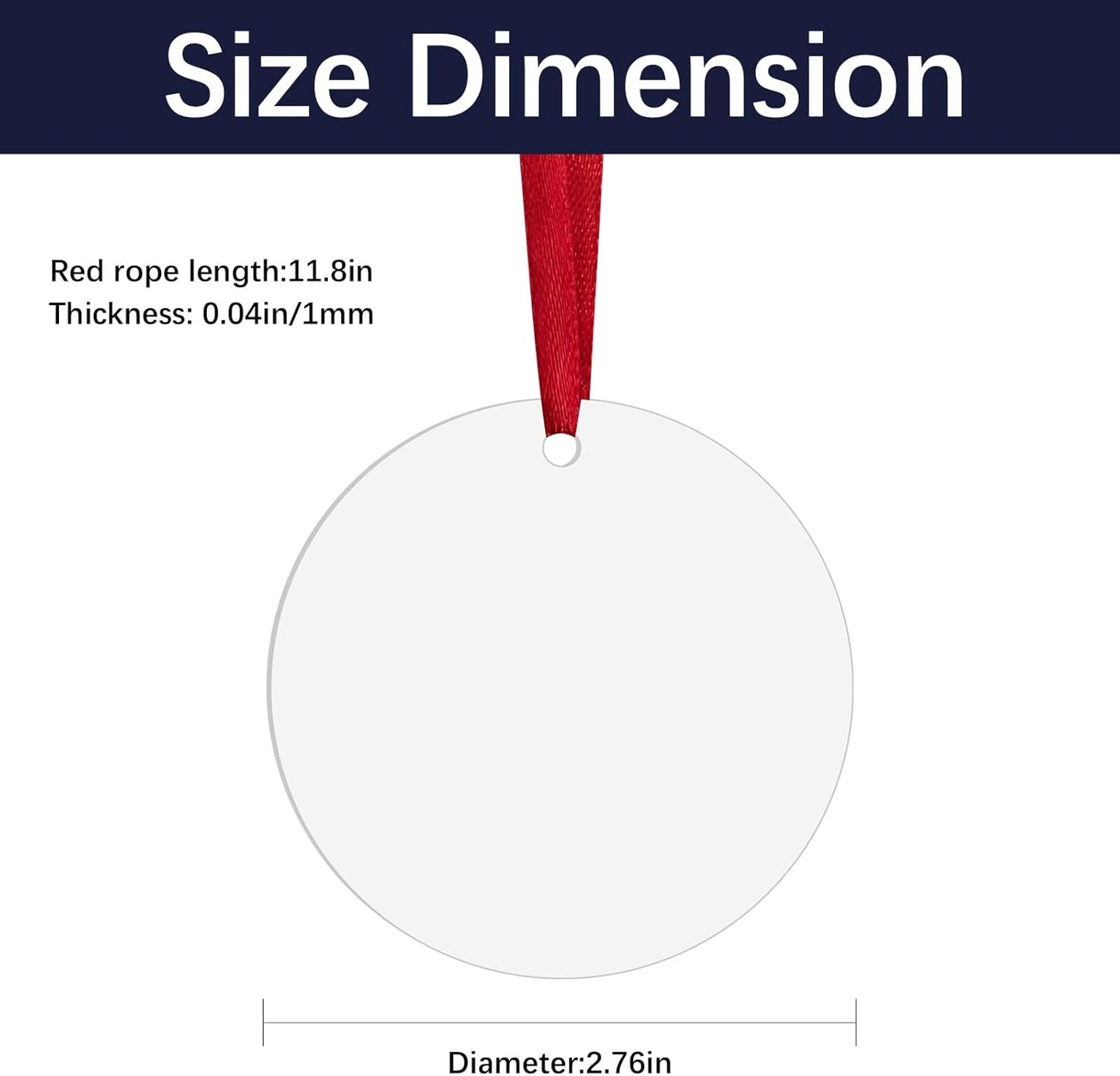 54 pcs Metal Sublimation Ornament Blanks,Sublimation Christmas Ornament Blanks for Christmas Tree Decor Ornaments,Double Sided Sublimation Ornaments Round Sublimation Blanks