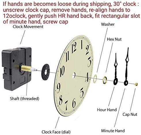 Oldtown Farmhouse Metal & Solid Wood Noiseless Wall Clock (Dark Brown, 36-inch)