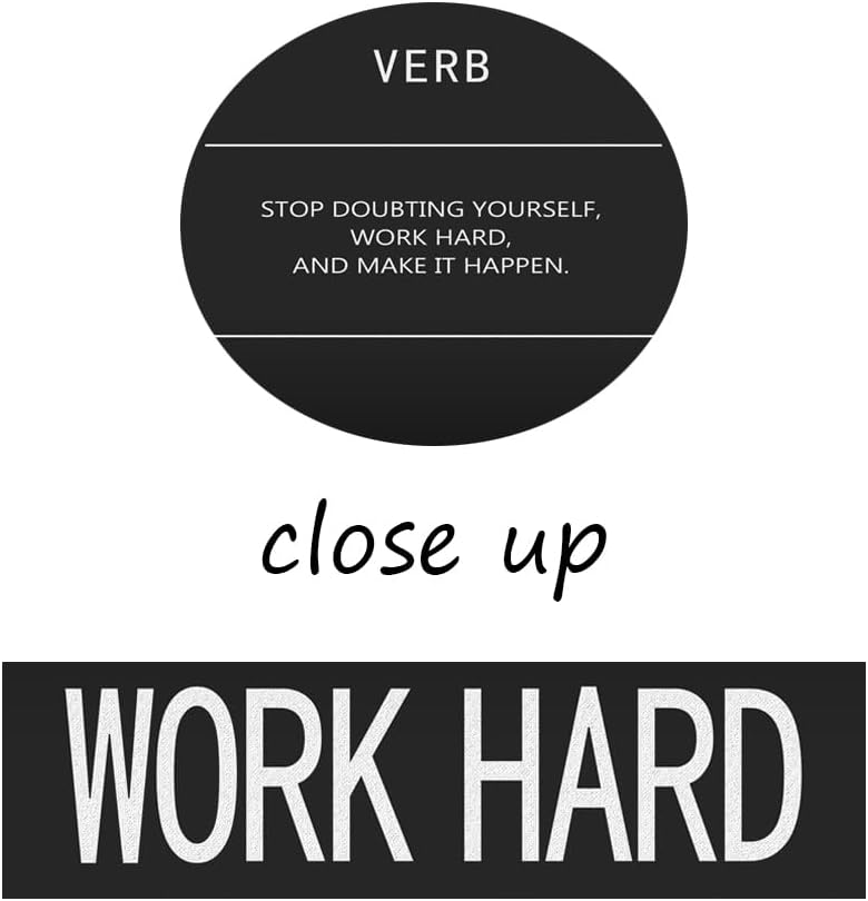 Inspirational Wall Art Office Decor Motivational Entrepreneur Quotes Canvas Painting Work Hard Verb Pictures Posters and Prints Artwork Modern Inspiring Gym Living Room Decor Framed[24" W x 36" H]