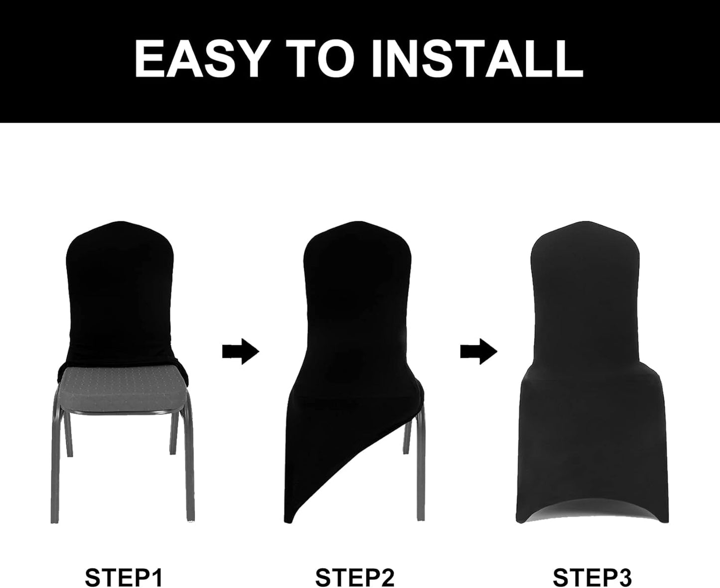 Spandex Chair Covers, 12PCS, Washable Protector for Living Room, Party, Banquet, Wedding, Hotel (Lavender)