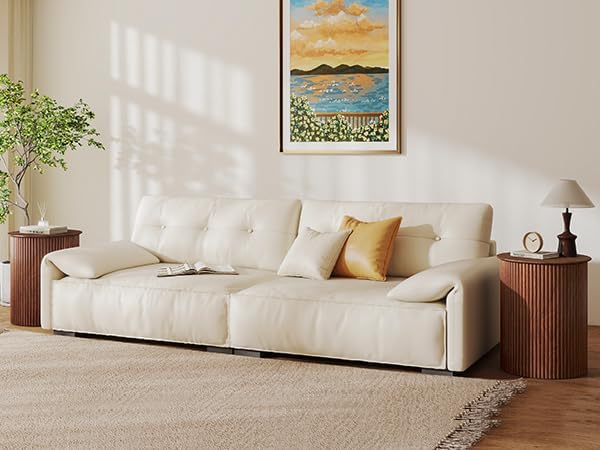 AVZEAR Small Round Side Table Fluted Night Stand Set of 2, 17.7" Mid Century Modern End Table, Circle Bedside Tables Wood Nightstands for Small Spaces, Living Room, Bedroom (Rustic Walnut)