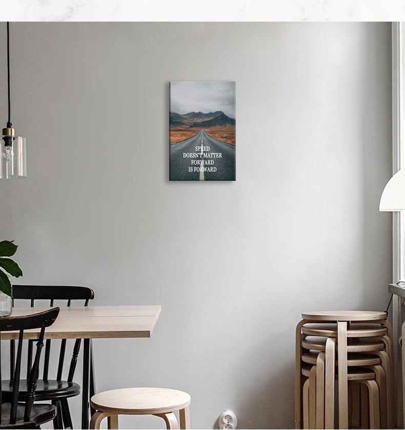 Motivational Wall Art About Perseverance Inspirational Wall Decor Printed Canvas Poster Modern Artwork for Office Bedroom Living Room Gym Framed Ready to Hang [12" W X 18" H]