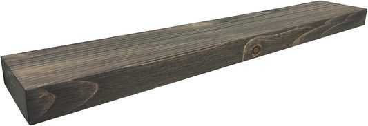 joelsantiques 48 Inch Wooden Floating Shelves for Wall - 48x6x2 in - Made of Natural Wood - Long Heavy Duty Rustic Wall Shelves for Bedroom - Perfect for Living Room, Kitchen - Gray - Grey