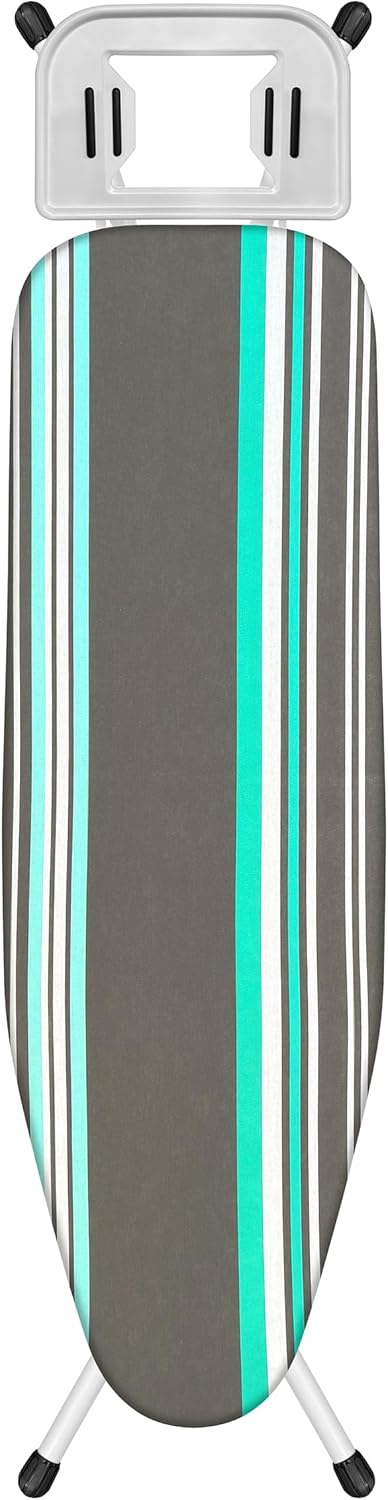 Ironing Board,Full Metal Construction| Height Adjustable, 43" X 13" W/with Iron Rest Heat & Scorch Resistant Fabric, Anti-Skid Feet, Heavy Duty| Easy to Fold