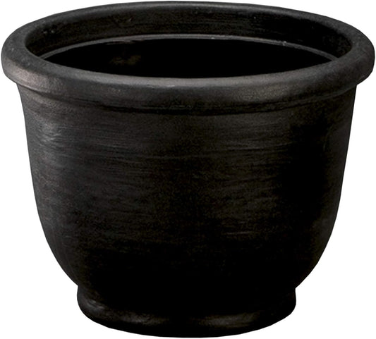 Crescent Garden Agave Planter, Charming Old-World Plant Pot, 14-Inch (Caviar Black)