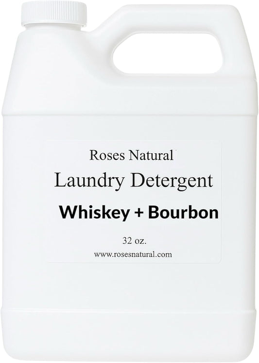 Plant-Based Liquid Laundry Detergent, 32 Fl Oz, Multiple Scents, HE Compatible (Whiskey + Bourbon)