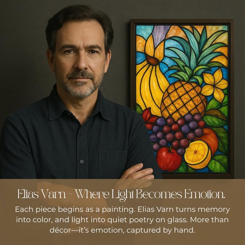 Rectangle Tree of Life Stained Glass Window Hanging, 15" W X 11" H Stained Glass Panel with Chain, Suncatchers for Windows Hanging Decorations, Gifts for Mom, Grandma, Wife, Sister