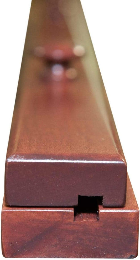 RRD Amish Made Wooden Quilt Rack Wall Mount - Rustic Tapestry Hangers for Rugs, Tapestries & Quilts - Cherry Wood, Cherry Stain, 48' Long