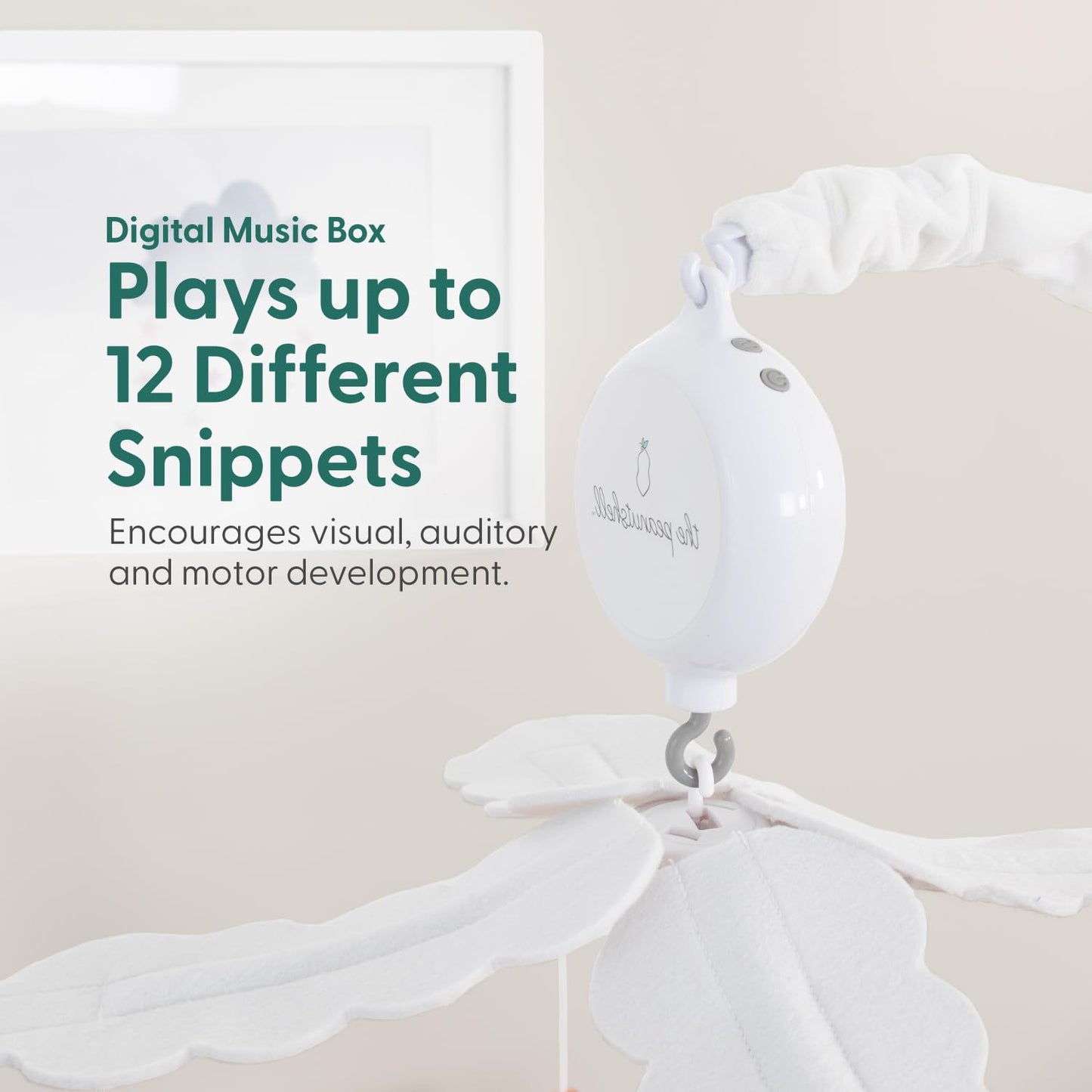 The Peanutshell Crib Mobile for Boys or Girls - Light and Dark Blue Musical Baby Crib Mobile with 12 Lullabies, Ocean Baby Nautical Nursery Decor