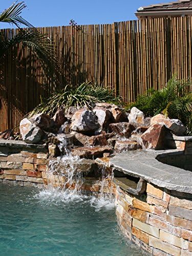 Backyard X-Scapes Natural Rolled Bamboo Fence 1in D x 4ft H x 8ft L