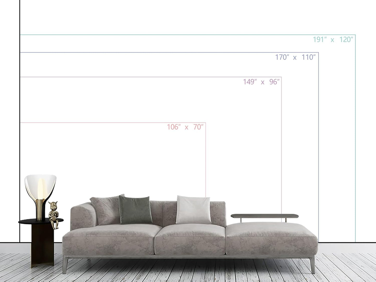 Geometric Shapes Arch Wallpaper Abstract Art Wall Mural for Living Room (Not Peel and Stick)