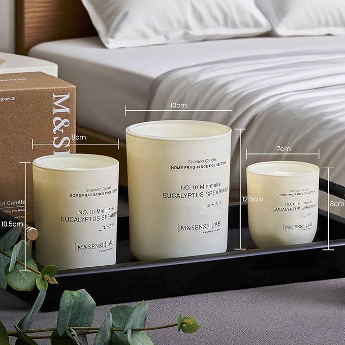 M&SENSE Natural Soy Candle| Espresso Love | 8.82 oz, 50H Burn | Minimalist Scented Candle for Relaxation, Gifting, Home Décor | for Bedroom, Office, Party Medium