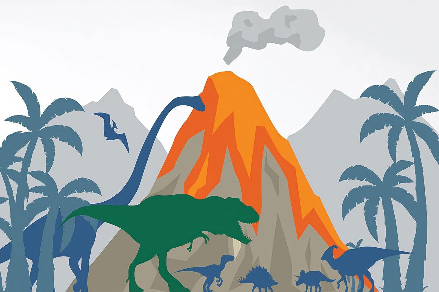 Misty Forest Mountains Nature Wallpaper for Interior Wall Decoration, Bathroom, Living Room, Bedroom Background Wall murals（Not Peel and Stick）