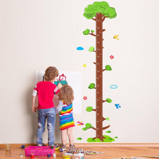 Tree Self-adheve Vinyl Nursery Wall Decal Baby Growth Chart Sticker for Bedroom Play Room