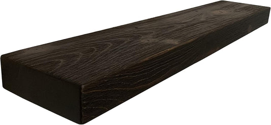 Joel's Antiques 54 Inch Wooden Floating Shelves for Wall - 54x8x2 in - Made of Natural Wood - Long Heavy Duty Wall Shelves - Made in USA NO TARIFFS - Perfect for Living Room, Kitchen - Mocha