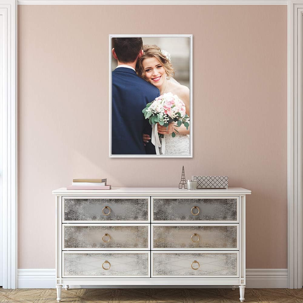 wall26 Framed Custom Canvas Wall Art for Living Room, Bedroom Canvas Prints for Home Decoration Ready to Hang - 16"x24", White Frame