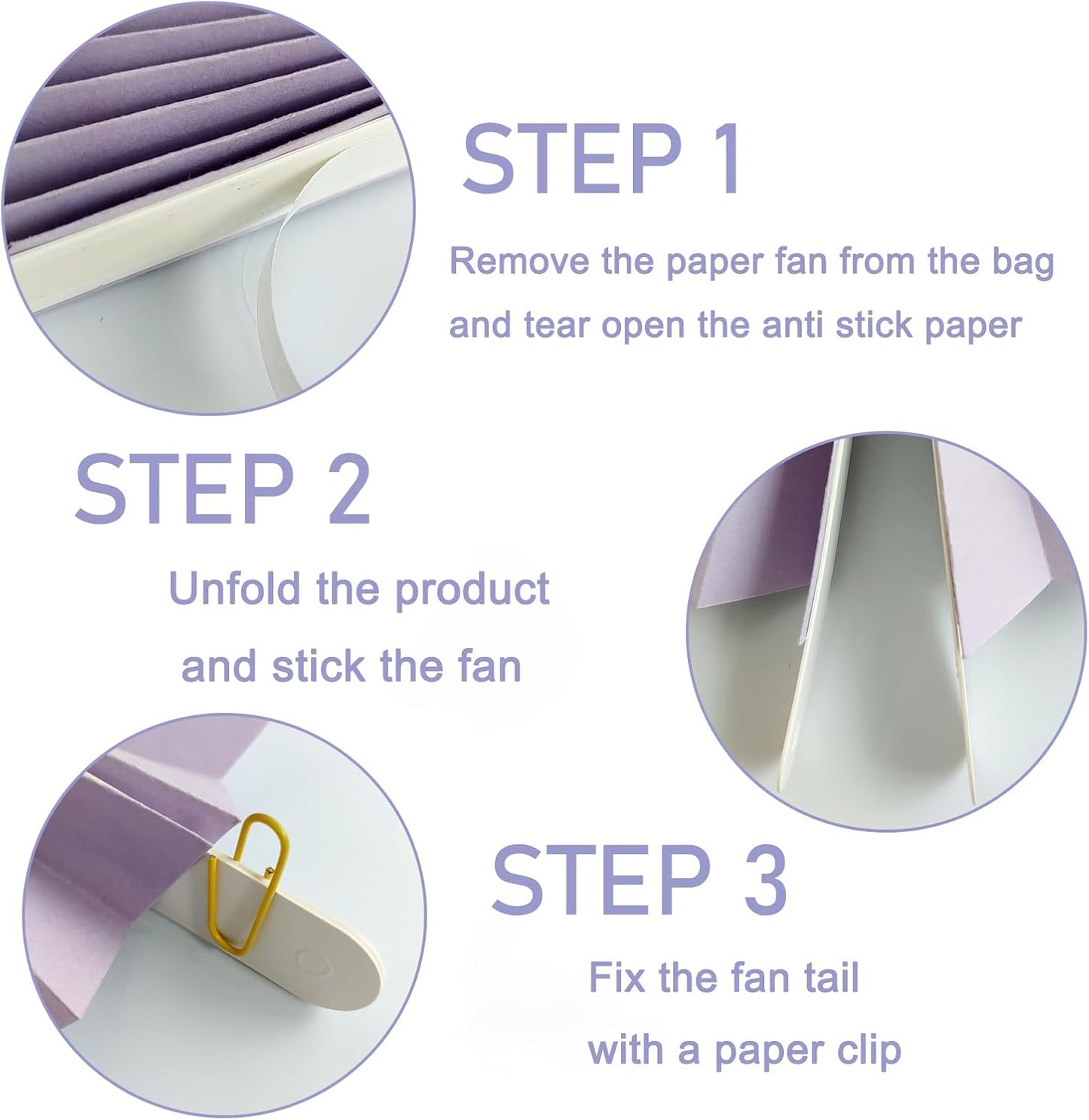 Purple Birthday Decorations,DIY Purple Paper Fans Hanging Decoration ,Party Decorations for Adults 8in,Little Mermaid Party Decor,Baby Shower Decorations 30 Color DIY Set (Light Purple)