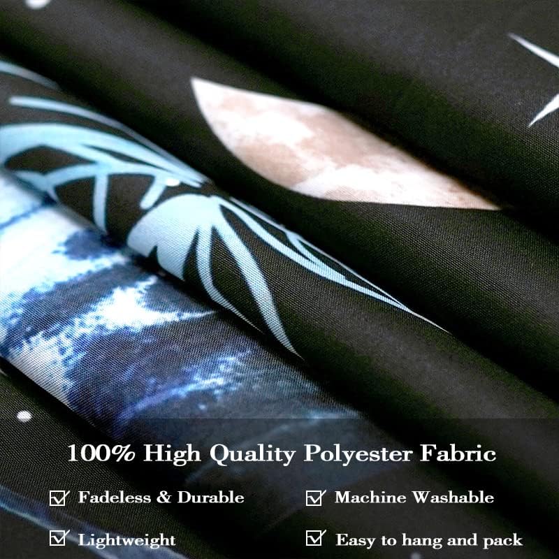 Fowocu Blue Butterfly Moon Flower Tapestry Boho Floral Plant Tapestries for Bedroom Aesthetic Nature Tapastry's Wall Hanging Mandala Botanical Wall Tapestry for Living Room Dorm (Blue, 48'' × 36'')