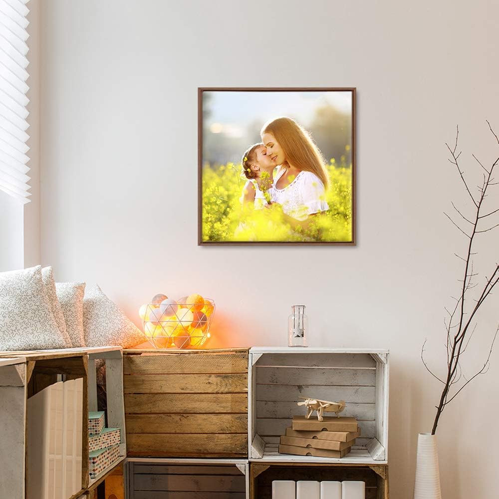 wall26 Framed Custom Canvas Wall Art for Living Room, Bedroom Canvas Prints for Home Decoration Ready to Hang - 16"x16", Natural Frame