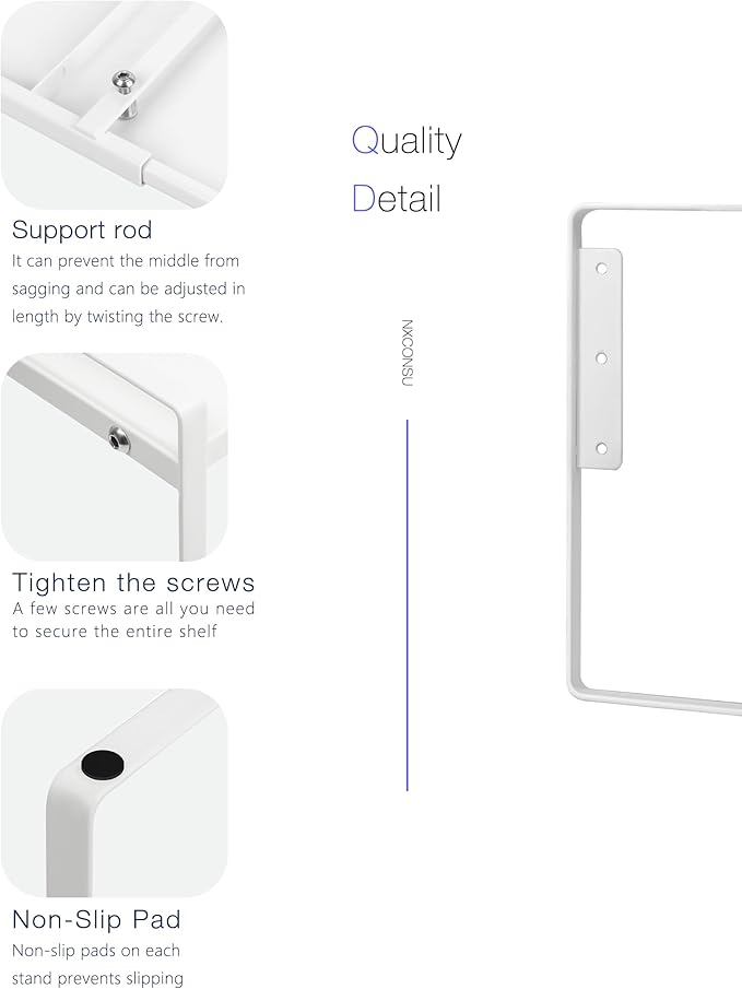 Nxconsu Cabinet Shelf Expandable Height Adjustable Organizer Riser for Kitchen Cabinet Pantry Cupboard Under Sink Countertop Organization Storage Space Saver Stackable Heavy Duty Metal White