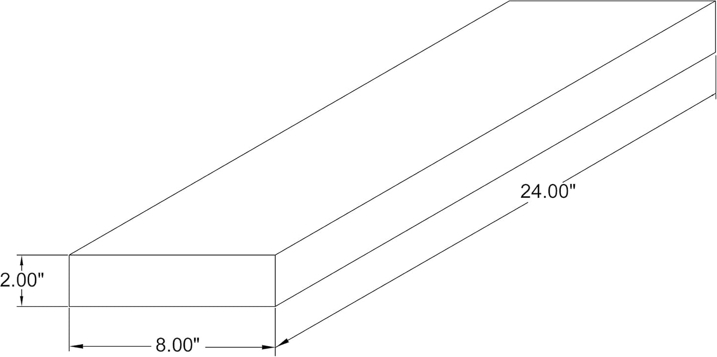 Joel's Antiques 24 Inch Wooden Floating Shelves for Wall - 24x8x2 in - Made of Natural Wood - Heavy Duty Rustic Wall Shelves for Bedroom - Perfect for Living Room, Kitchen - Gray