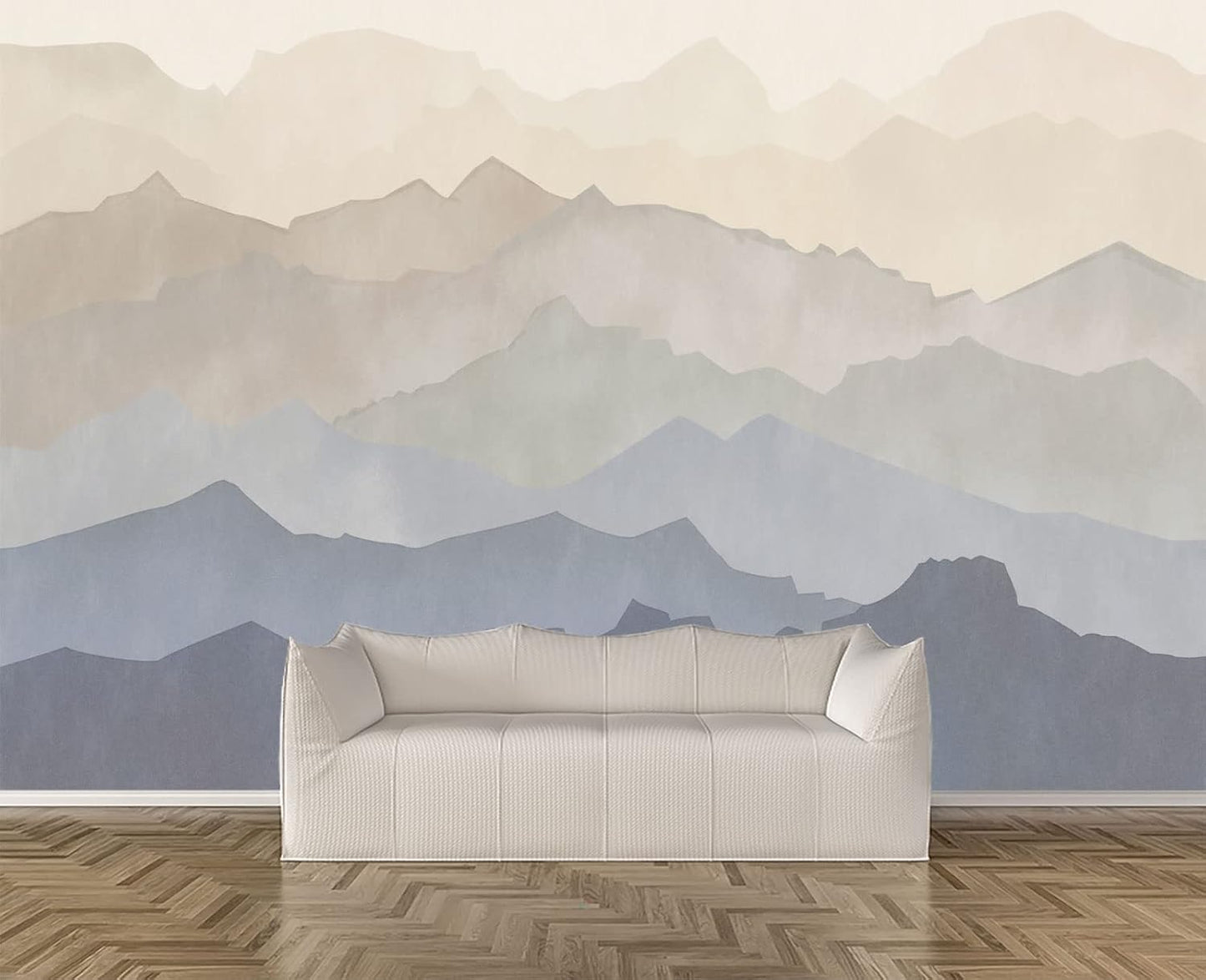 Oil Painting Peaks Wall Mural Wallpaper for Bedroom 137" x 100"