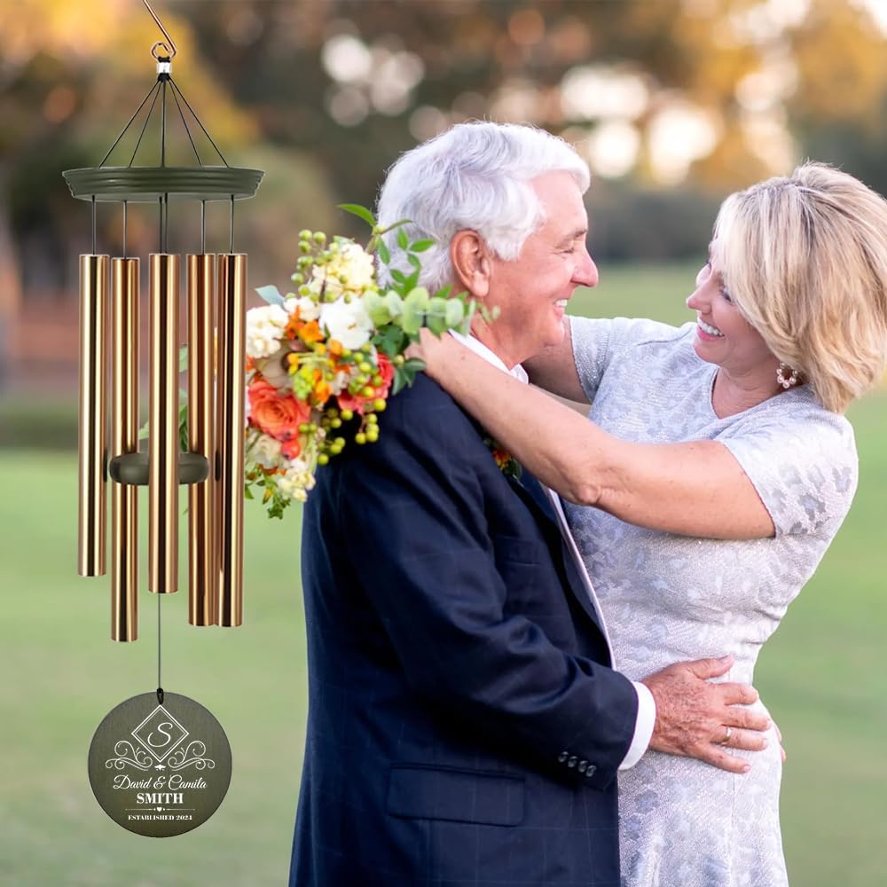 ASTARIN Personalized Wind Chimes for Anniversary, Customized Wedding, Anniversary Presents, Birthday Gifts for Loved One,Gifts for Couples, Gift for Wife, Gift for Her