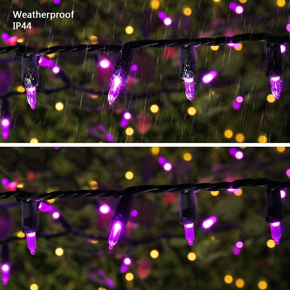 Brizled Purple Halloween Lights, 33ft 100 LED Halloween Lights Outdoor, Connectable Purple String Light 120V UL Certified Christmas Tree Light, Indoor Xmas Light for Xmas Tree Party Home Decorations