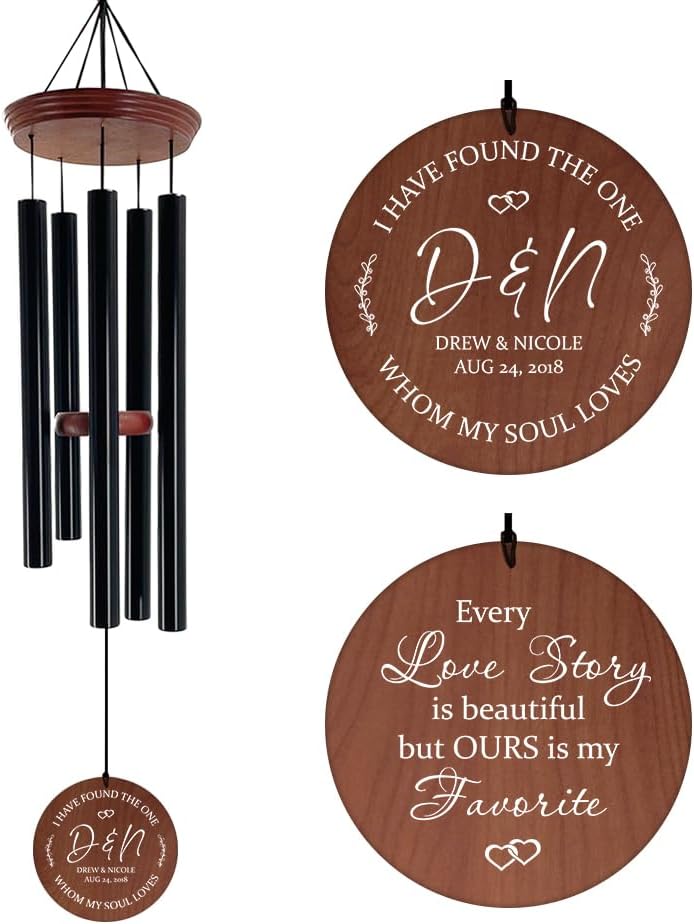 ASTARIN Personalized Wind Chimes Outdoor Deep Tone,35'' Customized Memorial WindChimes for Loss of Loved One,Melody Wind Chime Unique as Sympathy Gift,Home Décor for Garden