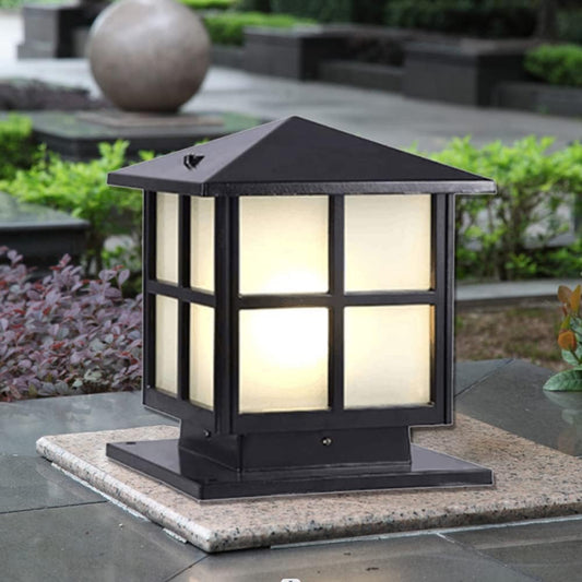 SLAWA Outdoor Post Lights Fixture, Modern Yard Entry Outdoor Column Lights with Aluminum Housing, Patio Pillar Lights Outdoor with Tempered Glass, IP65 Waterproof