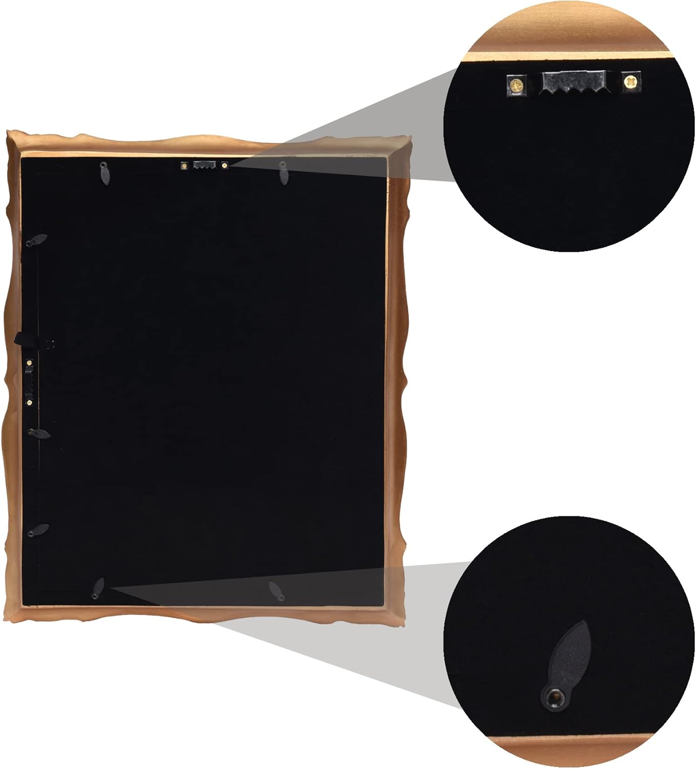 Vintage 11x14 Picture Frame with Embossed Flower, Ornate Gold Frame for 11x14 or 8x10 Photos with White Mat, Antique Baroque Frames with Hook for Wall Mounting Display(Bronze)