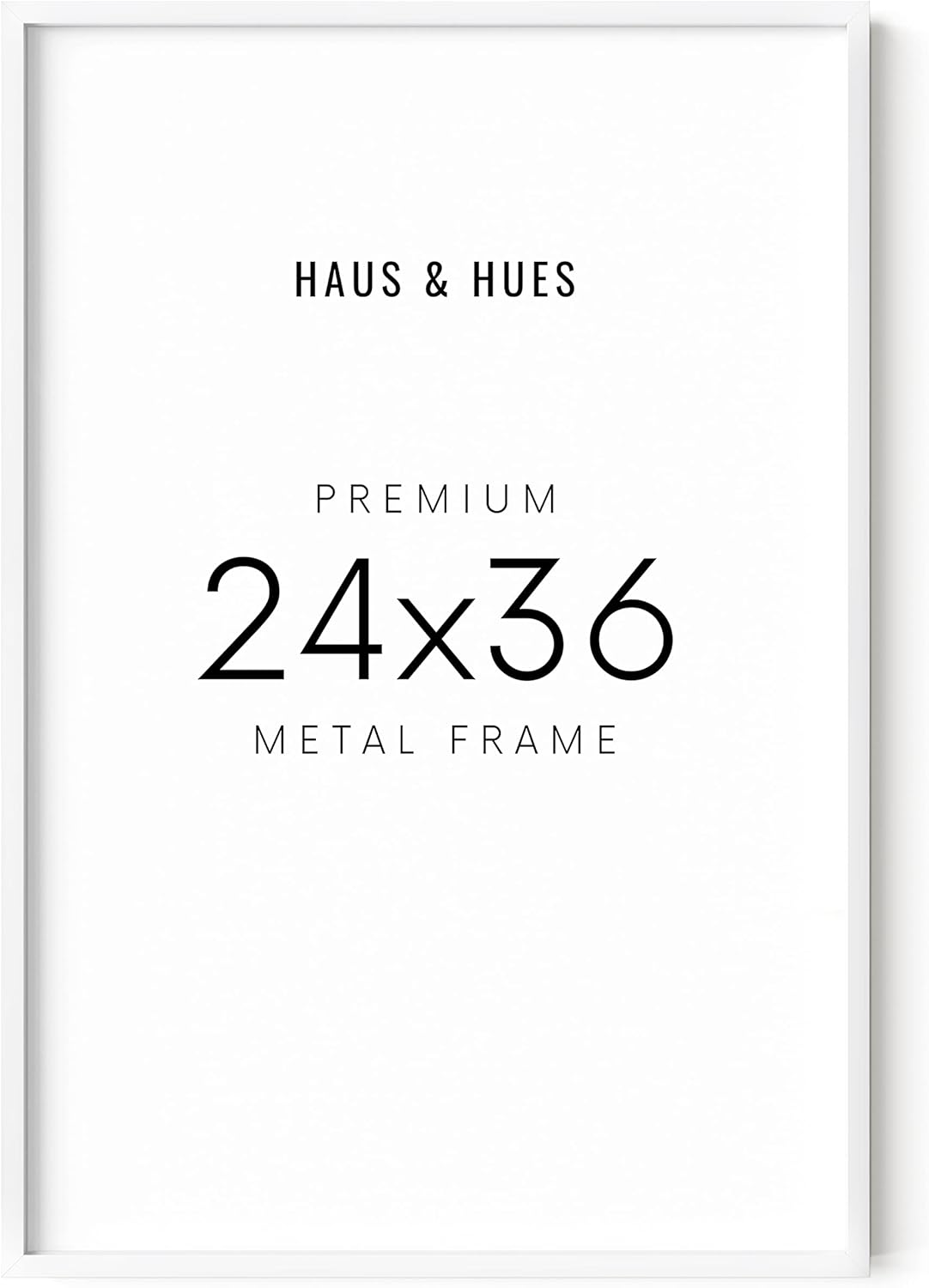 HAUS AND HUES 24x36 White Poster Frame - 24x36 Inch White Aluminum Frame for Large Photos