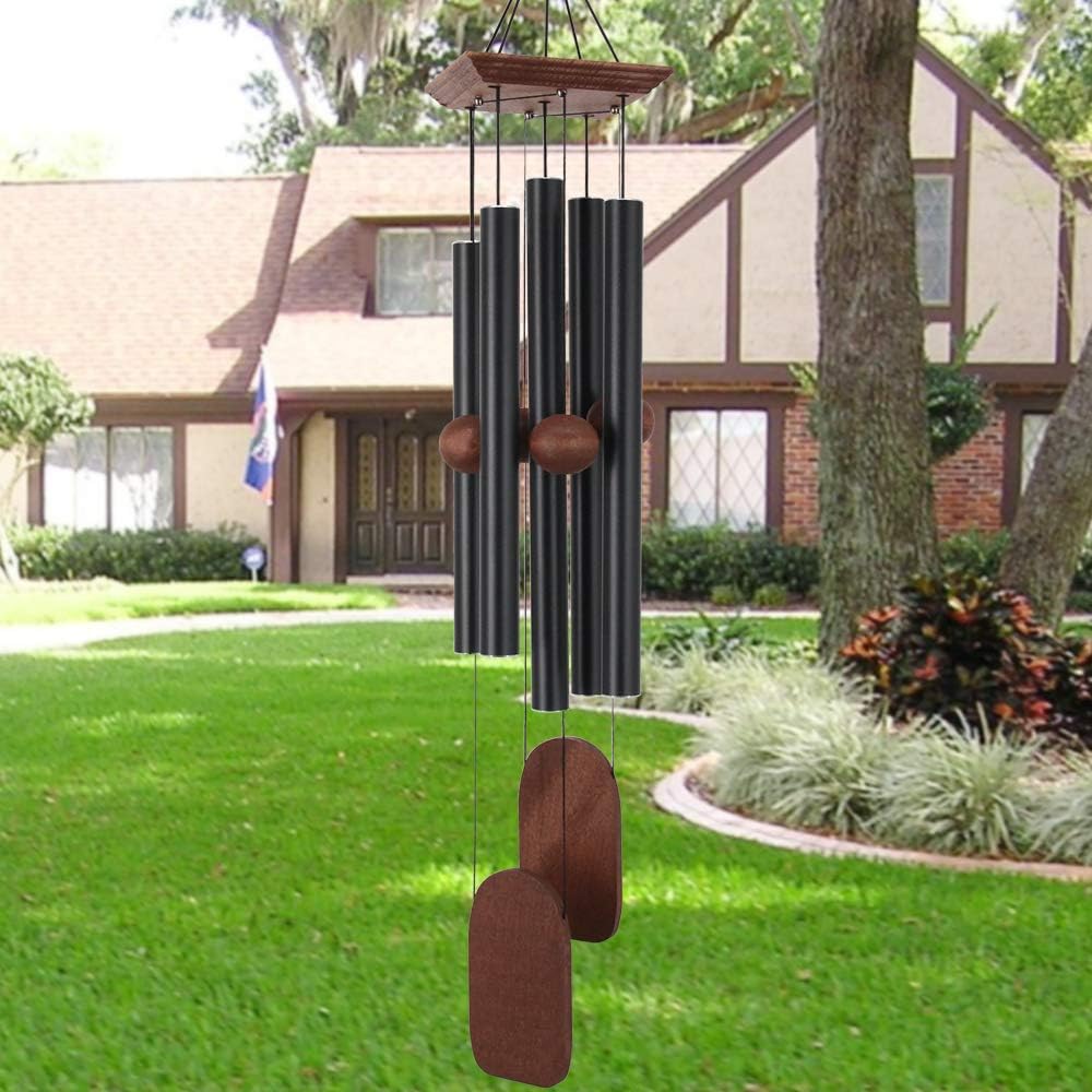Astarin Wind Chimes Outdoor Deep Tone, Memorial Wind Chimes Outdoor, Gifts for Housewarming/ Mother Day/ Christmas, Outdoor Decor for Patio, Garden, Yard, Home (36 Inch Black Wind Chime)