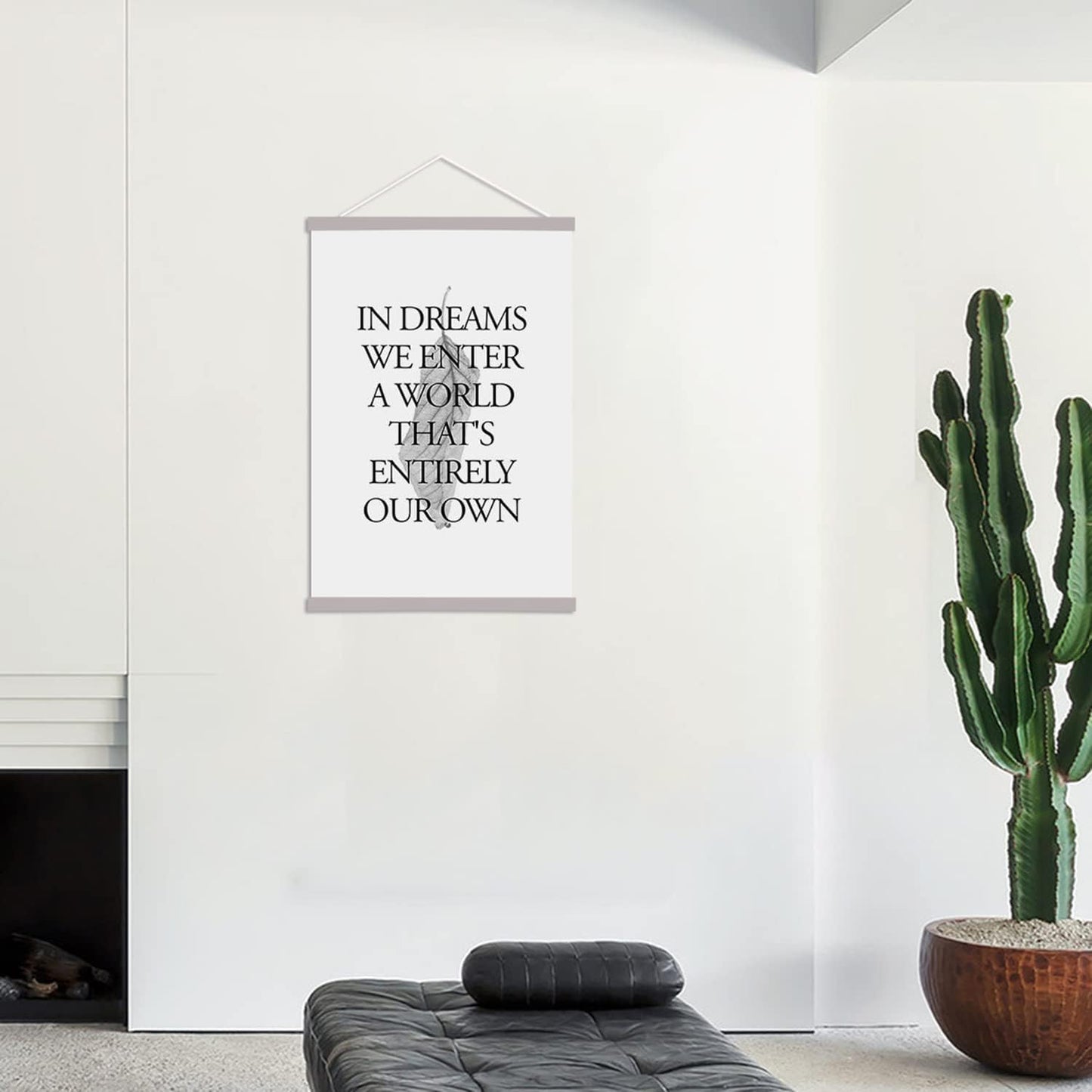 FALAMON Magnetic Poster Hanger Frame, 18x24 18x12 18x28 Solid Wood Magnetic Frame for Posters, Prints, Photos, Pictures, Maps, Scrolls, and Canvas Artwork (Grey, 18")