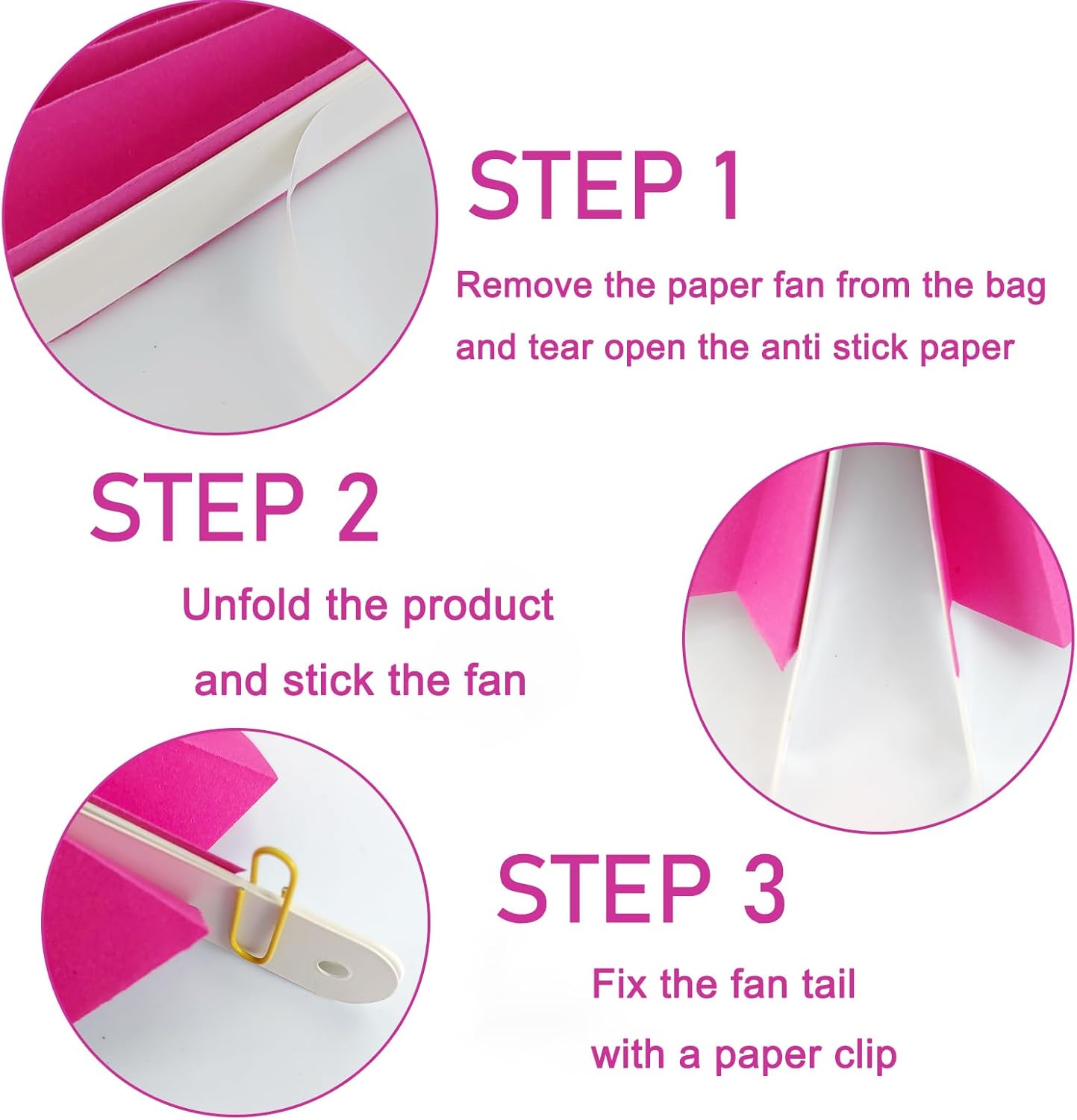 Red Graduation Party Decor,Girls Party Decorations ,Party Supplies Party Fans 12in, Anniversary Decorations for Party,Wedding Graduation Events Accessories 30 Color DIY Set （Rose Red）