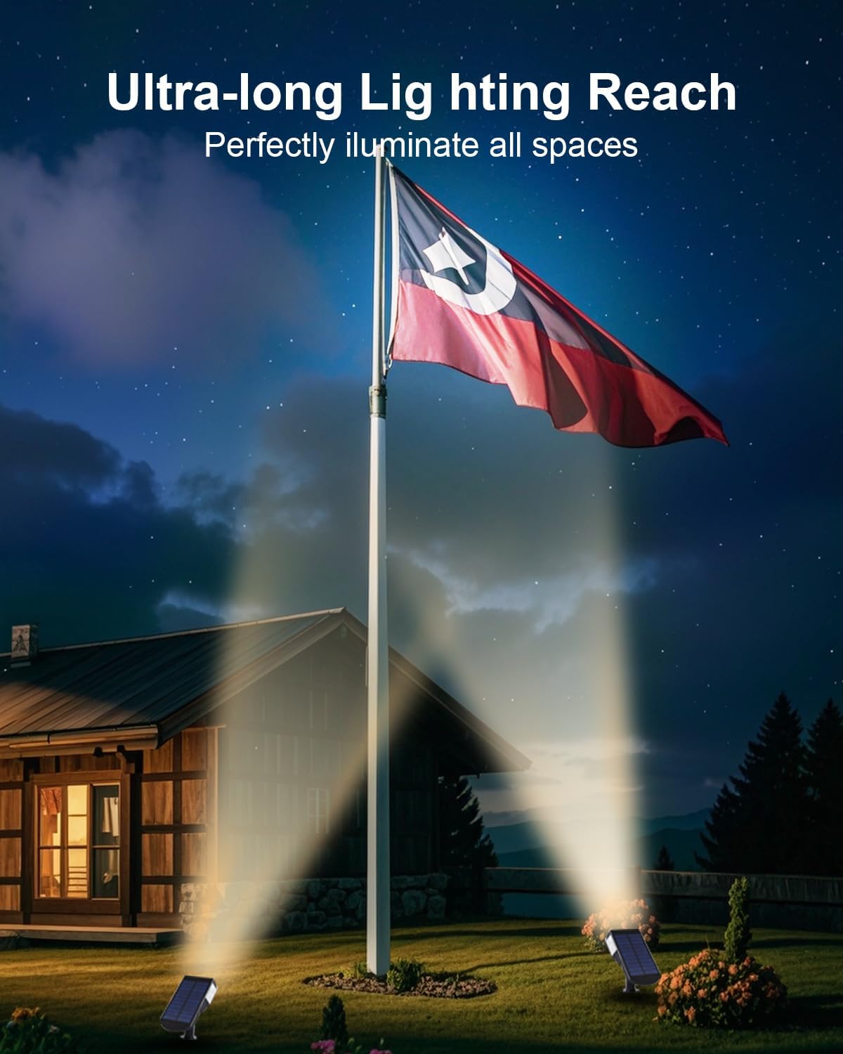 4 Pack Solar Powered Outdoor Spot Lights Outside Waterproof 20 LEDs Landscape Spotlights Dusk to Dawn for House Yard Tree, Plants, Walls, Path, Garden, Statues, Superior Accent Lamp Warm White