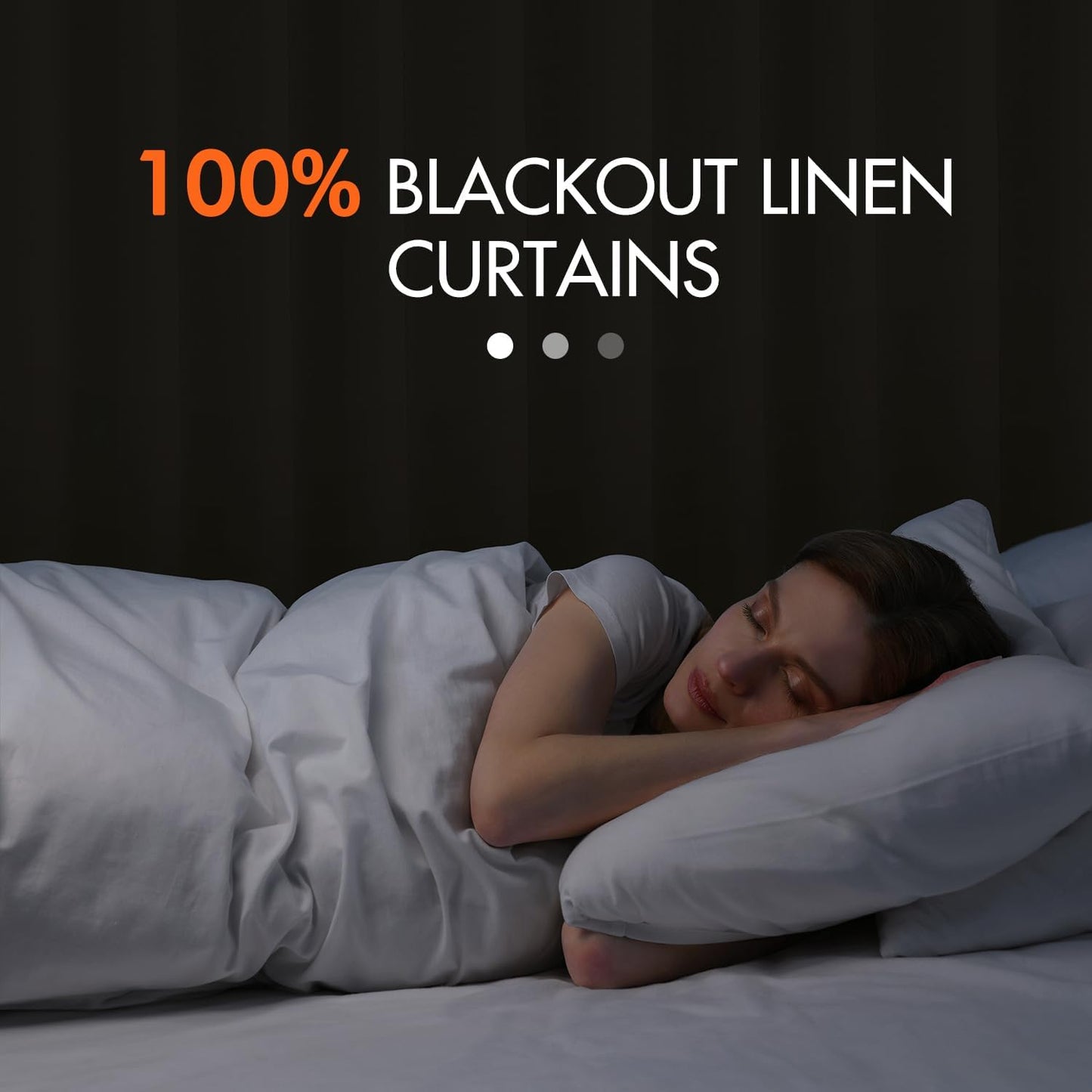 MIULEE 100% Blackout Curtains 102 Inch Long 2 Panels Set for Bedroom, Thick Luxury Faux Linen Black Out Curtain Room Darkening Back Tab Pleat Window Textured Drapes with Hooks for Living Room, Birch