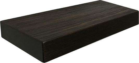 Joel's Antiques 18 Inch Wooden Floating Shelves for Wall - 18x8x2 in - Made of Natural Wood - Short Heavy Duty Rustic Wall Shelves for Bedroom - Perfect for Living Room, Kitchen - Mocha