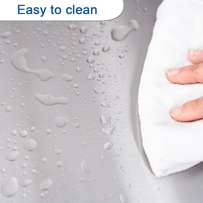 HARDURA Stainless Steel Shelf 12" x 48", 250lb Commercial Shelves Wall Mount Metal Shelving with Backsplash and Brackets for Kitchen, Restaurant, Laundry Room and Home