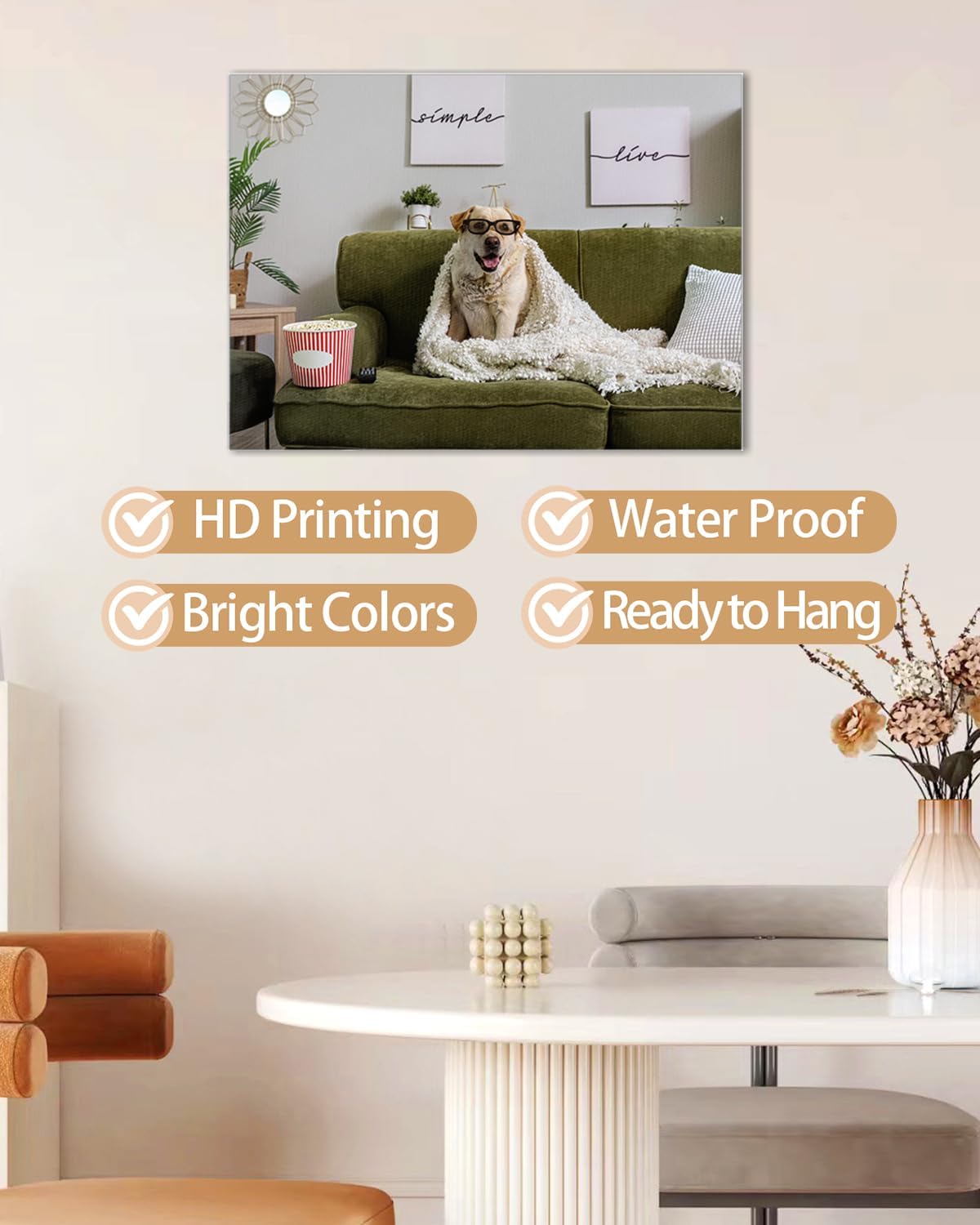 AbcCustomize Canvas Prints with Your Photos, Custom Canvas for Living Room and Bedroom Decor, Personalized gifts for Friends Lover and Family, Canvas Wall Art for Gifts & Keepsakes, Ready to Hang