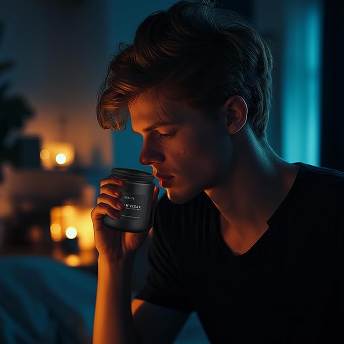 Classic Cologne Candle | Candles for Men - Men's Cologne Scent, Gifts for Men - Soy Candles for Home Scented, Aromatherapy Candle Home Fragrance Decor - 7oz Black Jar, Long Lasting