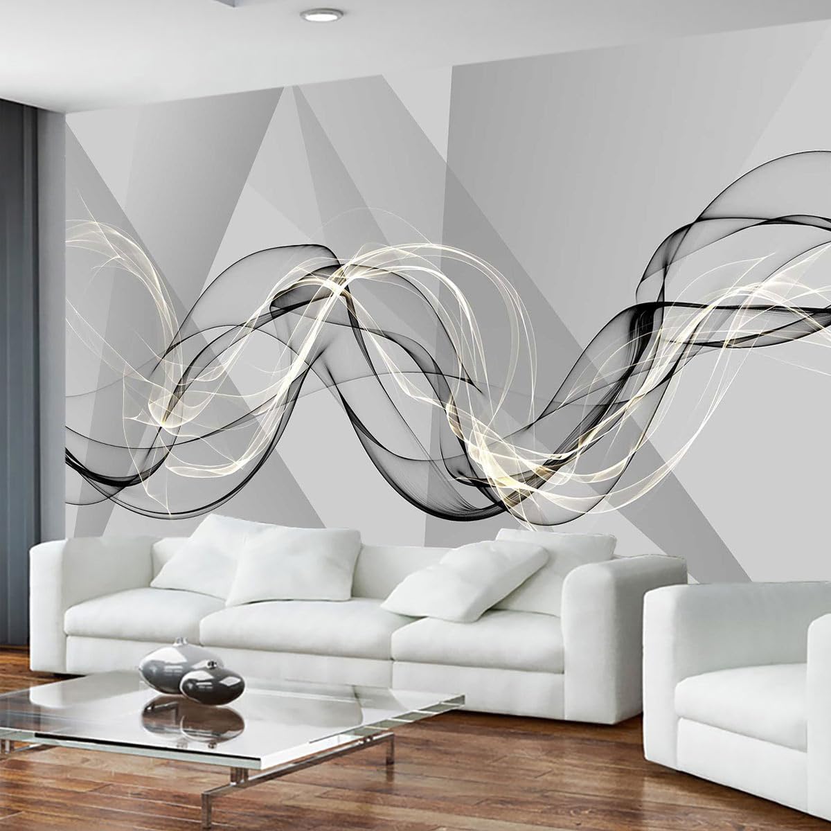 Misty Forest Mountains Nature Wallpaper for Interior Wall Decoration, Bathroom, Living Room, Bedroom Background Wall murals（Not Peel and Stick）