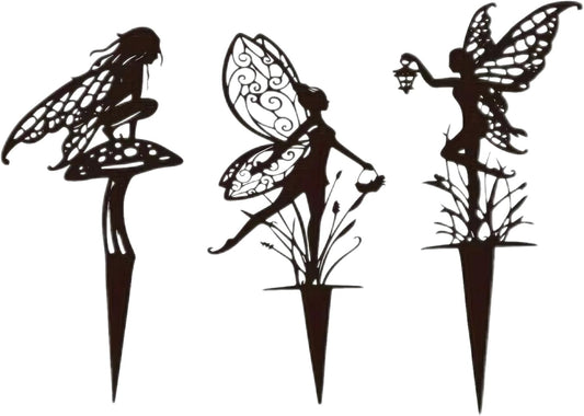 Decorative Garden Stakes, Fairy Garden Statues for Home and Garden (3)