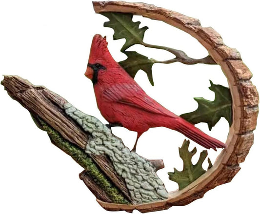 Cardinal Wood Carving - Handmade 'Cardinals Appear When Angels are Near', Unique Original Art Carving Work Statue Decor Small Animal Sculpture Art Wood Miniature