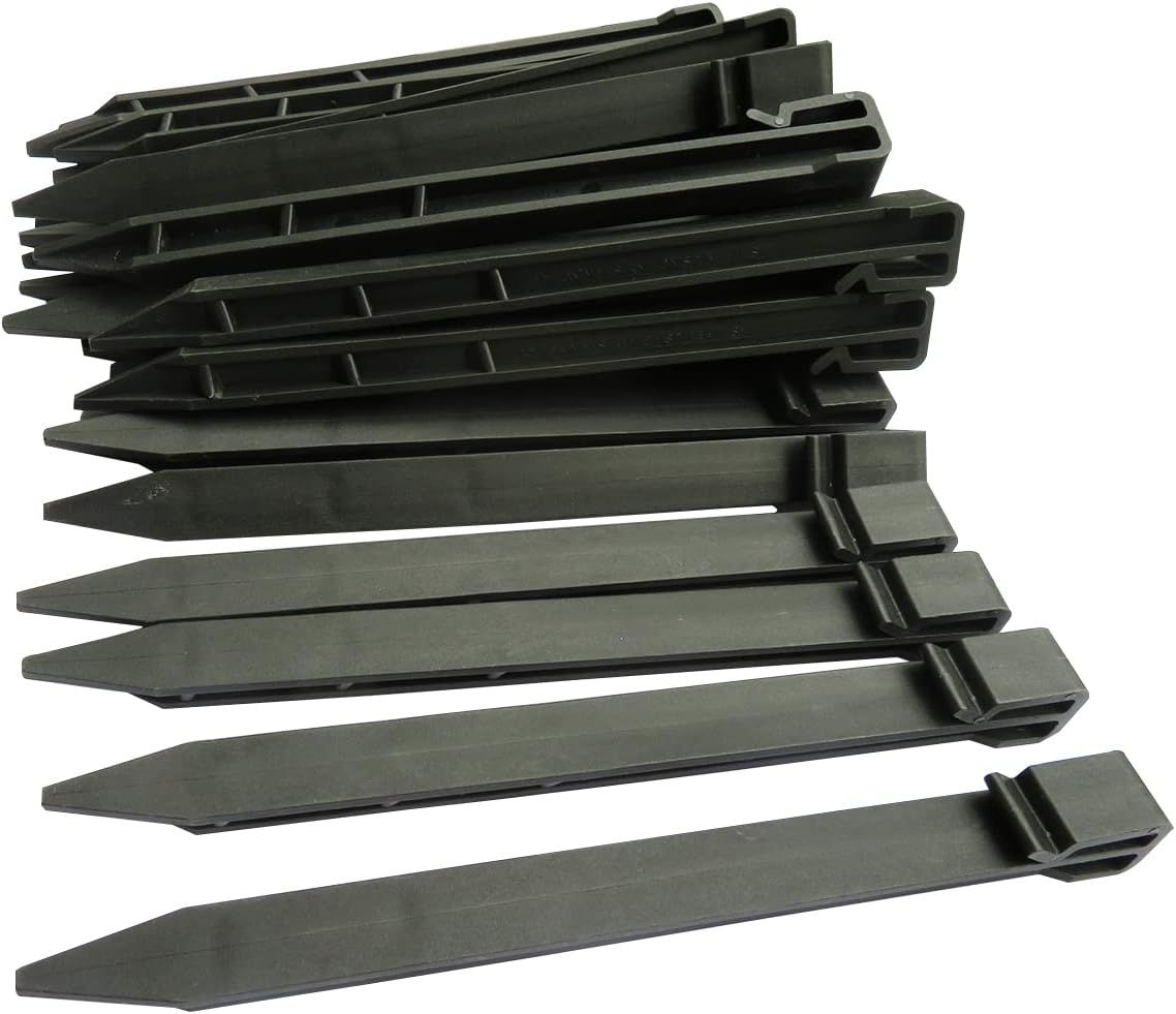 Landscape Edging Border, 5 inch Tall Wall, Garden Edging Borde Flower Bed Edging Plastic Edging for Landscaping Rubber Landscaping Edging (33 feet & 30 Stakes)