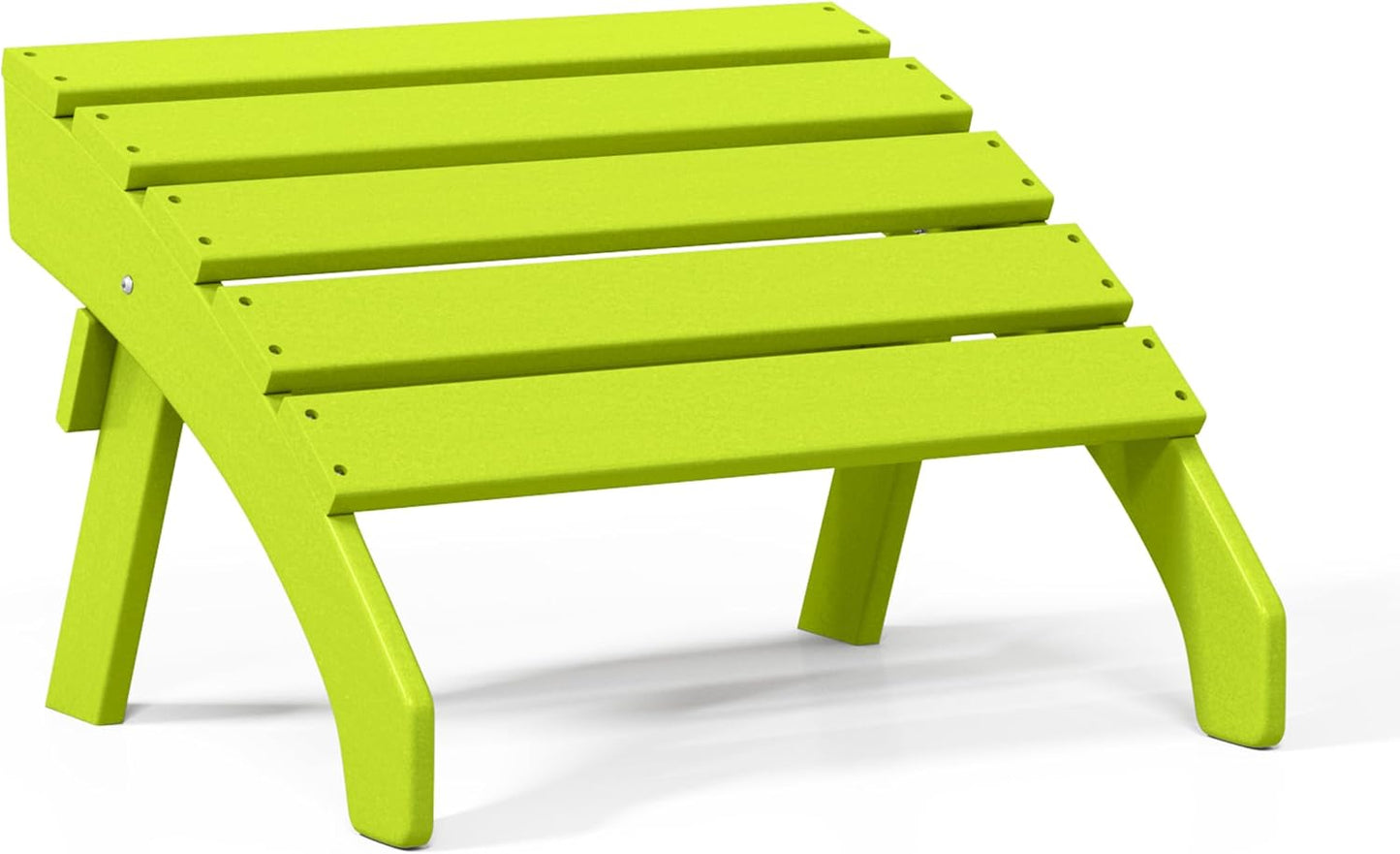 WestinTrends Dylan Outdoor Patio HDPE Adirondack Ottoman Footrest, Lime