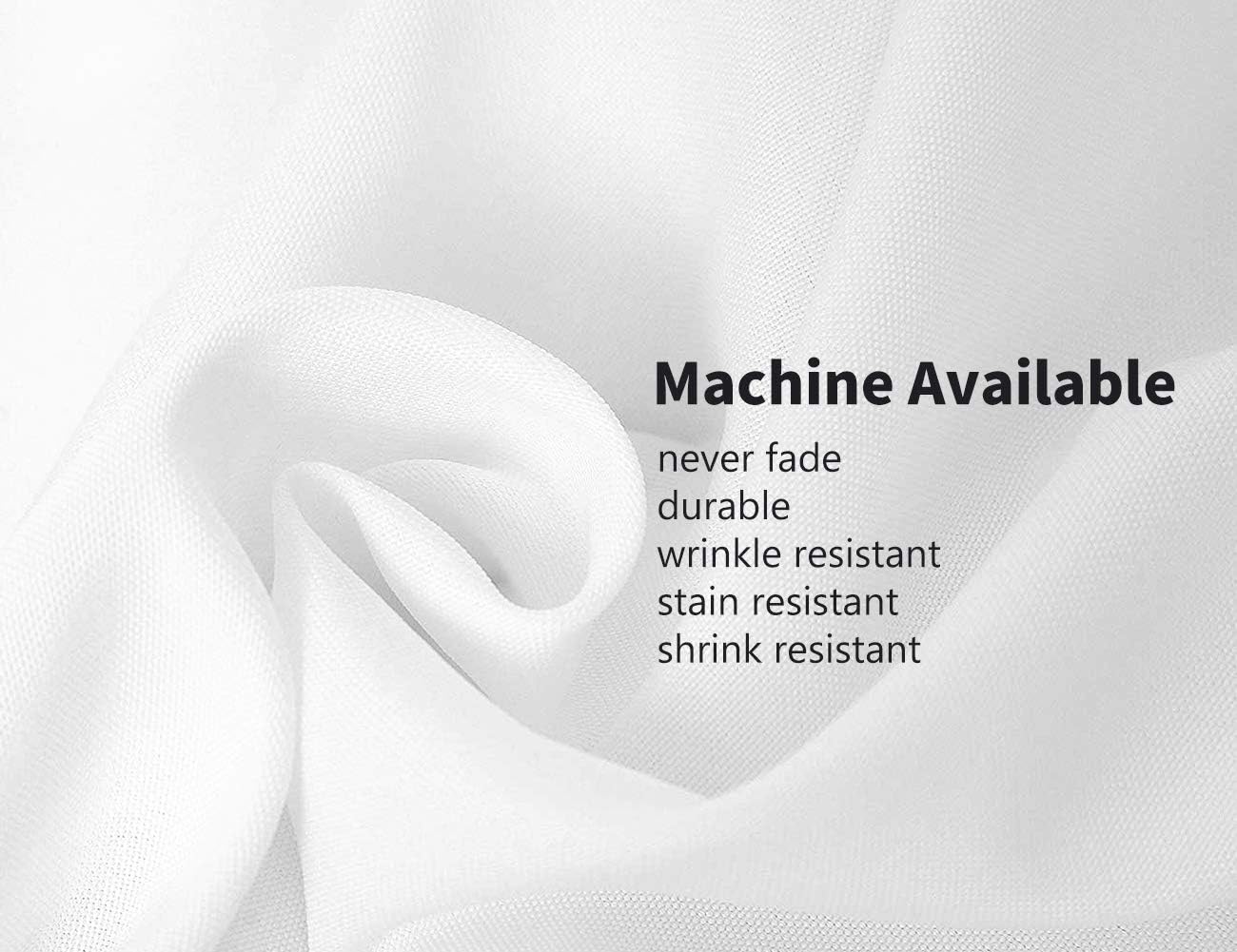 Surmente Square Tablecloth for Square or Round Tables 100% Polyester 70x70 Inch Table Cloth for Weddings, Banquets, or Restaurants (White)